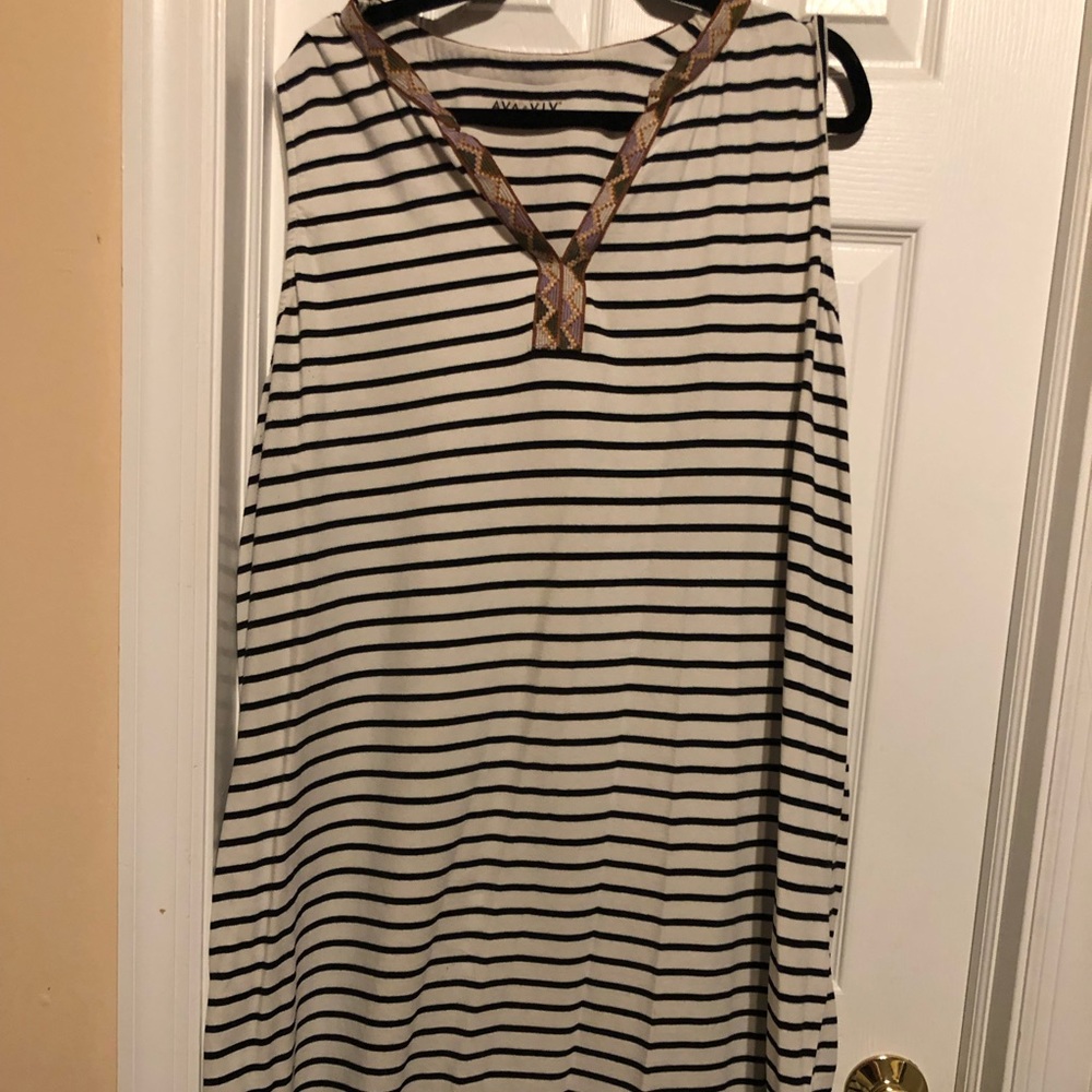 eeeuc Ava and Viv striped tunic dress! 3x!
